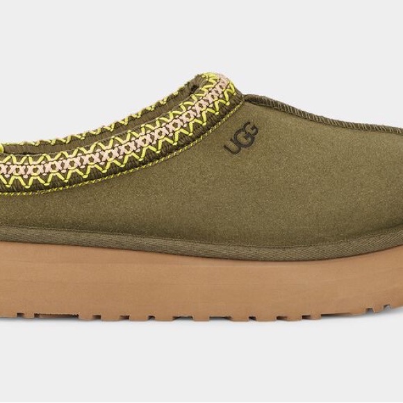 UGG TAZZ Platform Slippers RARE NEW IN BOX Burnt Olive - Picture 12 of 14